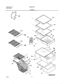 09 - Shelves parts for Frigidaire Refrigerator FRS26KR4AQ0 from AppliancePartsPros.com