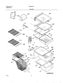 09 - Shelves parts for Frigidaire Refrigerator FRS26KF7AB1 from AppliancePartsPros.com