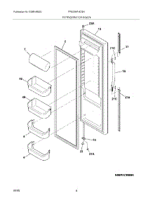 05 - Refrigerator Door parts for Frigidaire Refrigerator FRS26KR4DQN from AppliancePartsPros.com