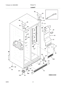 07 - Cabinet parts for Frigidaire Refrigerator FRS26LF7DS9 from AppliancePartsPros.com