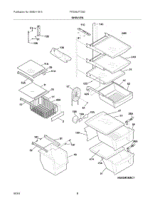 09 - Shelves parts for Frigidaire Refrigerator FRS26LF7DS0 from AppliancePartsPros.com