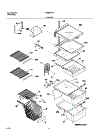 09 - Shelves parts for Frigidaire Refrigerator FRS26KF7AW6 from AppliancePartsPros.com