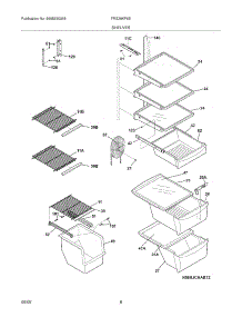 09 - Shelves parts for Frigidaire Refrigerator FRS26KF6EWJ from AppliancePartsPros.com