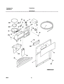 15 - Dispenser parts for Frigidaire Refrigerator FRS26KR4CW1 from AppliancePartsPros.com