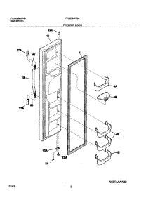 03 - Freezer Door parts for Frigidaire Refrigerator FRS26KW3AQ6 from AppliancePartsPros.com