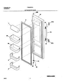 05 - Refrigerator Door parts for Frigidaire Refrigerator FRS26KW3AQ6 from AppliancePartsPros.com