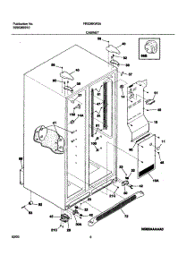 07 - Cabinet parts for Frigidaire Refrigerator FRS26KW3AQ6 from AppliancePartsPros.com