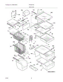 09 - Shelves parts for Frigidaire Refrigerator FRS26LF8CB1 from AppliancePartsPros.com