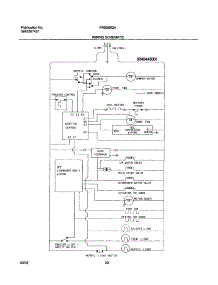 20 - Wiring Schematic parts for Frigidaire Refrigerator FRS26R2AW1 from AppliancePartsPros.com
