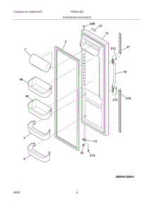 05 - Refrigerator Door parts for Frigidaire Refrigerator FRS26LH5DSR from AppliancePartsPros.com
