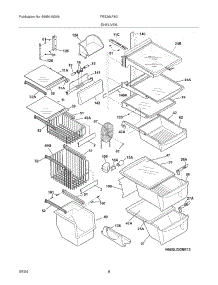09 - Shelves parts for Frigidaire Refrigerator FRS26LF8CQ3 from AppliancePartsPros.com