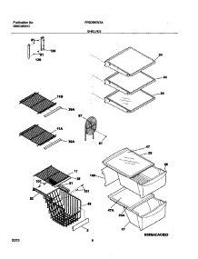 09 - Shelves parts for Frigidaire Refrigerator FRS26KW3AW6 from AppliancePartsPros.com
