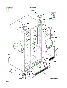 07 - Cabinet parts for Frigidaire Refrigerator FRS26RBBW0 from AppliancePartsPros.com
