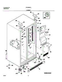 07 - Cabinet parts for Frigidaire Refrigerator FRS26W2AW6 from AppliancePartsPros.com