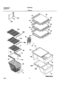 09 - Shelves parts for Frigidaire Refrigerator FRS26W2AW6 from AppliancePartsPros.com