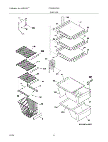 09 - Shelves parts for Frigidaire Refrigerator FRS26RBCW3 from AppliancePartsPros.com