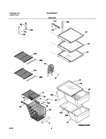 09 - Shelves parts for Frigidaire Refrigerator FRS26RBBW1 from AppliancePartsPros.com
