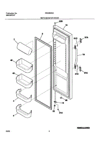 05 - Refrigerator Door parts for Frigidaire Refrigerator FRS26W2AQ6 from AppliancePartsPros.com