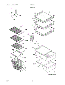 09 - Shelves parts for Frigidaire Refrigerator FRS26W2AW9 from AppliancePartsPros.com