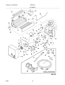 19 - Ice Maker parts for Frigidaire Refrigerator FRS26W2AWG from AppliancePartsPros.com