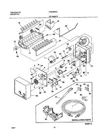 19 - Ice Maker parts for Frigidaire Refrigerator FRS26W2AQ1 from AppliancePartsPros.com