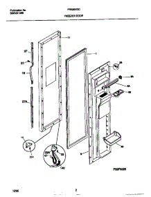 02 - Freezer Door parts for Frigidaire Refrigerator FRS26XGCW4 from AppliancePartsPros.com