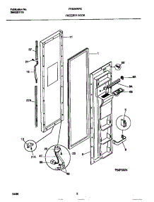 02 - Freezer Door parts for Frigidaire Refrigerator FRS26WRCD2 from AppliancePartsPros.com