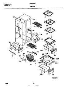 05 - Shelves parts for Frigidaire Refrigerator FRS26WRCD2 from AppliancePartsPros.com