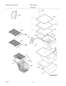 09 - Shelves parts for Frigidaire Refrigerator FRS23KF6EW9 from AppliancePartsPros.com