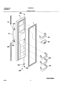 03 - Freezer Door parts for Frigidaire Refrigerator FRS23KR4AW7 from AppliancePartsPros.com
