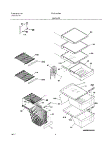 09 - Shelves parts for Frigidaire Refrigerator FRS23KR4AB1 from AppliancePartsPros.com