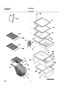 09 - Shelves parts for Frigidaire Refrigerator FRS23KR4AW7 from AppliancePartsPros.com