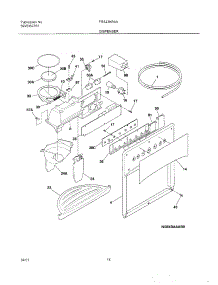 15 - Ice & Water Dispenser parts for Frigidaire Refrigerator FRS23KR4AB1 from AppliancePartsPros.com