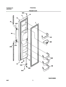 03 - Freezer Door parts for Frigidaire Refrigerator FRS23KR4AW2 from AppliancePartsPros.com