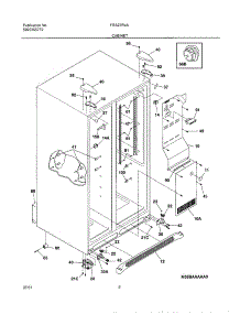 07 - Cabinet parts for Frigidaire Refrigerator FRS23R4AQ1 from AppliancePartsPros.com