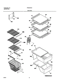 09 - Shelves parts for Frigidaire Refrigerator FRS23W3AQ7 from AppliancePartsPros.com