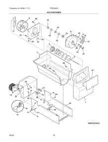 17 - Ice Container parts for Frigidaire Refrigerator FRS23W3AQC from AppliancePartsPros.com