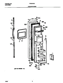 02 - Freezer Door parts for Frigidaire Refrigerator FRS24AGGB7 from AppliancePartsPros.com