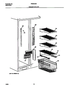 06 - Freezer Shelves parts for Frigidaire Refrigerator FRS24AGGB7 from AppliancePartsPros.com