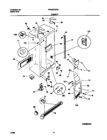 04 - Cabinet parts for Frigidaire Refrigerator FRS26ZRFB3 from AppliancePartsPros.com