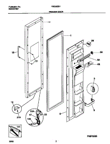 02 - Frz Door parts for Frigidaire Refrigerator FRS26ZSHW3 from AppliancePartsPros.com