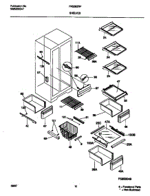 05 - Shelves parts for Frigidaire Refrigerator FRS26ZRFD3 from AppliancePartsPros.com