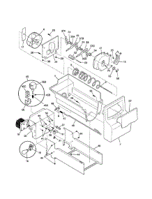 Ice Container parts for Frigidaire Refrigerator FRS26ZRGB7 from AppliancePartsPros.com