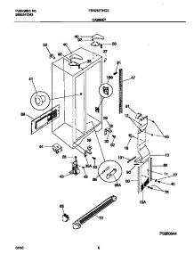 04 - Cabinet parts for Frigidaire Refrigerator FRS26ZTHQ3 from AppliancePartsPros.com