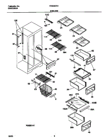 05 - Shelves parts for Frigidaire Refrigerator FRS26ZTHD3 from AppliancePartsPros.com