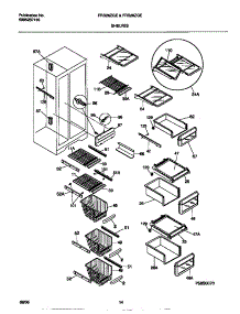 06 - Shelves parts for Frigidaire Refrigerator FRS28ZGEW1 from AppliancePartsPros.com