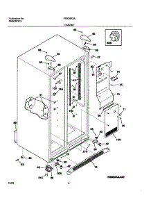 07 - Cabinet parts for Frigidaire Refrigerator FRS26R2AW5 from AppliancePartsPros.com