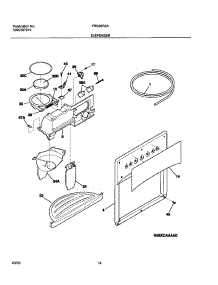 15 - Ice & Water Dispenser parts for Frigidaire Refrigerator FRS26R2AW5 from AppliancePartsPros.com