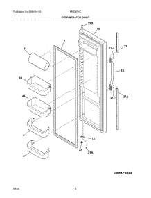 05 - Refrigerator Door parts for Frigidaire Refrigerator FRS26R4CBS from AppliancePartsPros.com