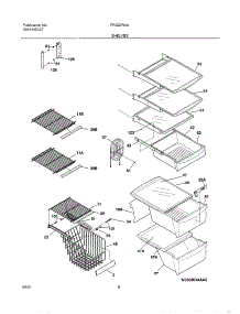 09 - Shelves parts for Frigidaire Refrigerator FRS26R4AB1 from AppliancePartsPros.com